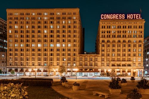 Congress Hotel at Night